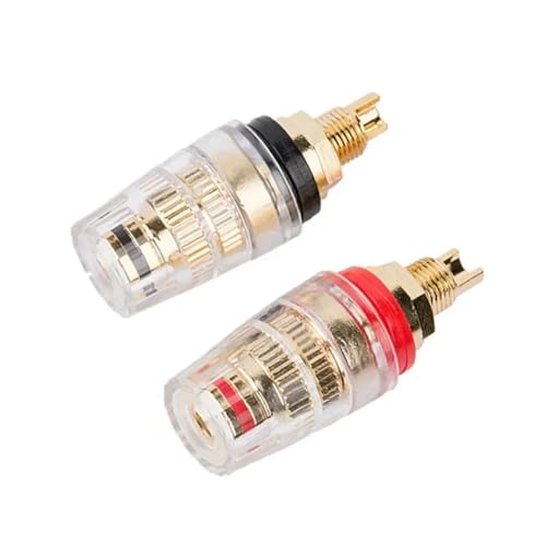 Conector banana para reparar bornes de altavoz rotos con poste de cobre duro dorado pack de 2 1