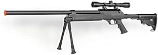 Spring Bolt Action Well m187d fps-550 Metal Airsoft Sniper Rifle Gun w/Scope, bi-pod(Airsoft Gun)