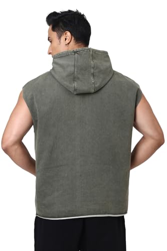 Buy FUAARK Mens Shadow Washed Capsleeve Oversized Fit Cotton