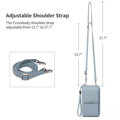 Image of SENDEFN Small Crossbody Cell Phone Purse for Women Leather Cellphone Bags Wallet Purses with Multi Card Slots