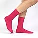 Sakusock Womens Combed Cotton Color Thin socks - Breathable Soft Crew Casual Socks Comfort Gift 4 Pairs (8-11, Pink)
