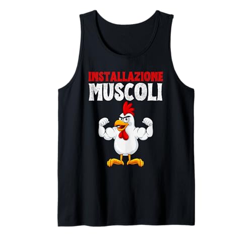 Installazione Muscoli Regalo Divertente Palestra e Crossfit Canotta