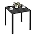 WOLTU Gartentisch, Balkontisch Aluminium WPC, Tisch eckig für 4-6 Personen, Esstisch Outdoor, Terassentisch, 70x74x70 cm, Schwarz
