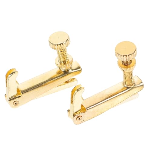 HIAKDOFT 2個 小提琴微調器 バイオリン弦器 製ステンレス耐久性 高精弦チューナー 対応 実用的な楽器アクセサリー