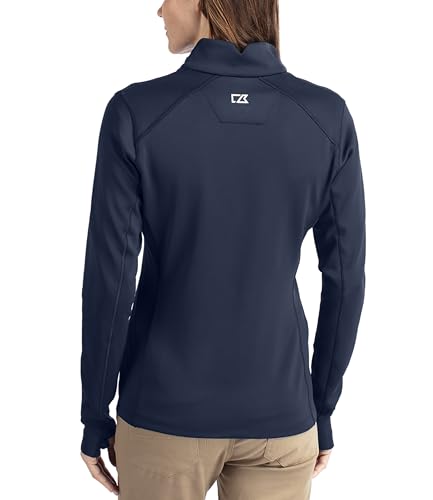 Image of Cutter & Buck womens Moisture Wicking Upf 50+ Stretch Traverse Half Zip PulloverPullover Sweater