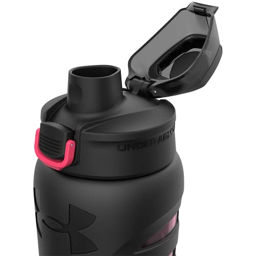 Under Armour 18oz Grip Water Bottle, Pro Lid Cover, Silicone Body Grip, Shatter Proof, Stain & Odor Resistant, All Sports, Baseball, Basketball, Football