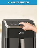 Midea Air Fryer 5.5 Quart with See-Thru Window, Heatexpress Rapid Air Technology, and 9 Preset Menus for Quick and Easy Meals