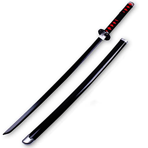 ZHXY Epée Convient pour Demon Slayer,Katana Japonais,Fans D'Anime,Fait à La Main,Jeux De RôLe D'Anime,éPéEs,Bois Exquis,Objets De Collection,Épée en Bois,Katanas Lame épée Arme Prop,104CM Cover