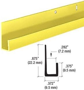 CRL Gold Anodized 1/4 Standard AluminumJ Channel - 12 ft Long