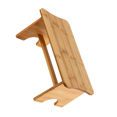 HOODANCOS Non Skid Wooden Toilet Footstool for Bathroom Multi Functional Step Stool for Shoe Changing and Foot Support Wooden Footrest for Adults