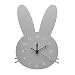 Produktbild gouxia74534 Nordic Home Hase Muet Wanduhr Kreative Wanduhr Kaninchen Stil Muet Wanduhr für Schlafzimmer, Badezimmer, Café, Büro, Empfang, Dekorative Dekoration hellgrau