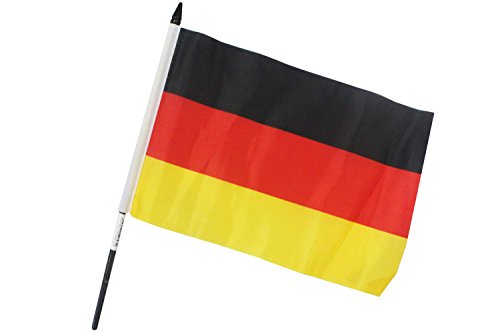 Fahne Flagge 23x15cm mit schwarzem Kunststoffstab (BRD Deutschland)
