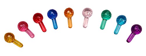 Creative Hobbies Plastic Lites for Ceramic Christmas Trees, Faceted Globe Light Ornaments, Multi