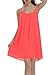 ReachMe Womens Sexy Plus Size Swimsuit Coverups Spaghetti Strap Beach Dresses Bathing Suit Cover Up Sheer Tank Sundress(1 Coral,M)