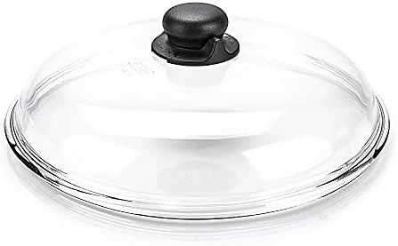 Couvercle Universel En Verre Trempé 26 Cm Avec Bord En Silicone - Pour Casserole, Poêle, Anti-éclaboussures