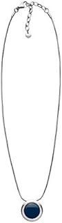 Skagen Sea Glass Women's Stainless Steel Mesh Necklace with Lobster Clasp Blue