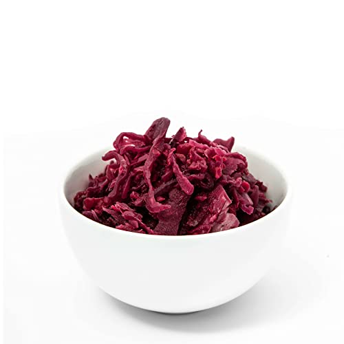 Loving Foods Award Winning *Organic & Made in the UK* Ruby Sauerkraut (475g) Raw, Unpasteurised & Bursting with Beneficial Live Bacteria (1 x Jar)