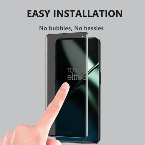 Image of Privacy UV Tempered Glass Screen Protector for OnePlus 11 (6.7 Inch) - Anti-Spy, 9H Hardness, Scratch-Resistant, 100% Fingerprint Working, Easy Installation