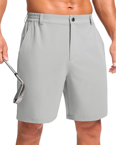 Pudolla Men'S Casual Shorts 7Inch Lightweight Golf Shorts