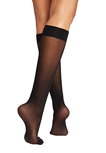 Wolford Individual 10 Denier Knee-Highs Transparent For Women Sheer With Exceptional Smooth Soft Stretchable Comfort Band.2