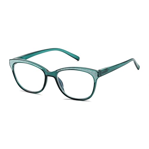 FEISEDY Cat Eye Reading Glasses Women Vintage Blue Light Blocking Reader Spring Hinge Readers B0136 Blue 2.0x