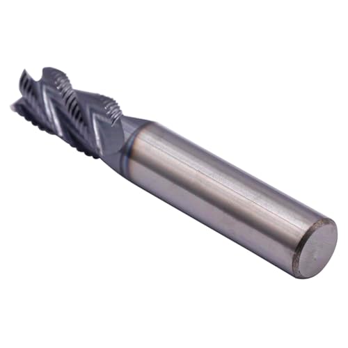Image of 5Pcs 1 /2 inch 4 Flute Solid Carbide Roughing End Mill, ALCrSiN Nano Coated | 35 Degree Helix, 1 /2 inch Cutting Diameter, 1 /2 inch Shank Diameter, 1 inch Length of Cut, 3 inch Overall Length