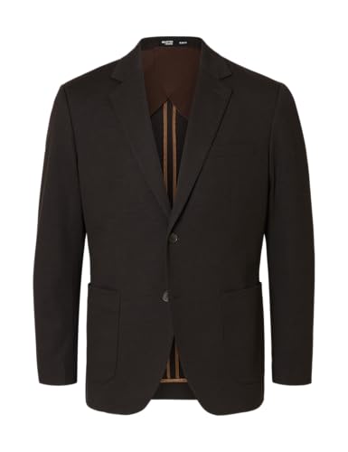 Veste Blazer Homme Slhslim-Lewis Lano BLZ Noos en maille jersey couleur gâteau au chocolat taille 50