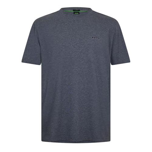 Image of BOSS Mens Logo T-Shirt Design Short Sleeve Cotton Medium Grey XS
