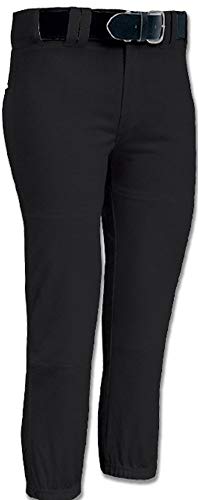Joe's USA Womens Tournament Low-Rise Softball Pants-M-Black