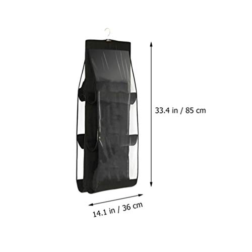 HEMOTON Organizador de Bolsa Pendurada Organizador de Bolsa Não Tecida Respirável Bolsos de Vinil Tr