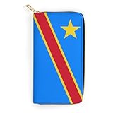 Congo (DRC) Flag Clutch-coin Purse/coin Bag/card Holder/canvas Wallet/handbag/cosmetic Storage Bag 19.7x10.5cm