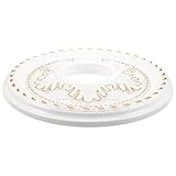 Healifty Deckenrosette Pu Rund Weiß Gold Französischer Stil Robuste Deckenmedaille für Leuchten Ventilatoren Dekorative Vintage Beleuchtungsabdeckung Langlebig und Pflegeleicht