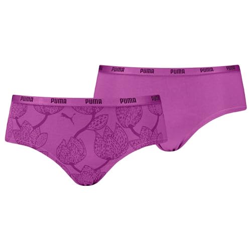 Puma Damen Hipster Unterwäsche, Rosa, XS (2er Pack)
