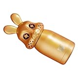 SHOWERORO Winterse Bidon Outdoor Draagbare Waterkoker Voor Reizen Workout Waterfles Roestvrijstalen Waterfles Drinkbekers Voor 2+ Jaar Oud Winterwaterfles Silicagel Gouden Mooie Waterfles