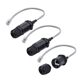 YIOVVOM Panel Mounting RJ45 Waterproof Connector No Shield, Male to ...