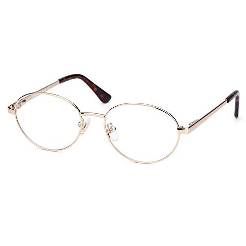 Classic Vintage Round Metal Optical Eyeglasses Frame for Women light