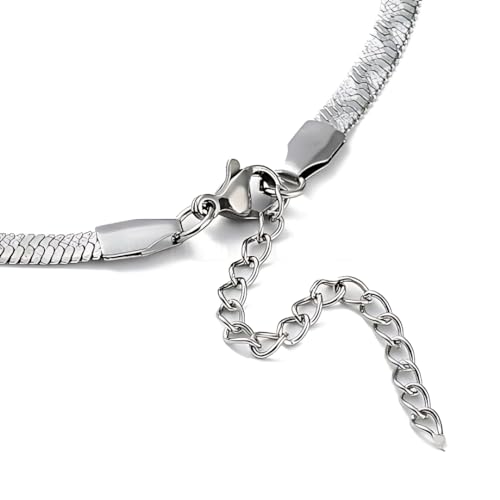 Image of THE MEN THING Chain for Men, Luxury Pure Titanium Steel Chain | Silver Stainless Steel Chain | Necklace Jewellery for Men & Boys