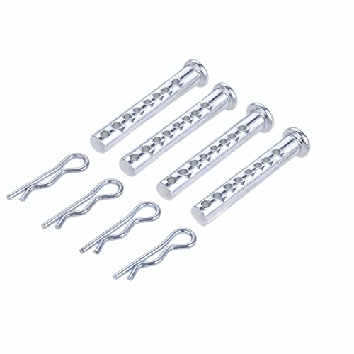 Pin de horquilla ajustable para fijación de remolques y maquinaria de campo con clip R