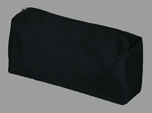 Preisvergleich Produktbild Kosmetiktäschchen, Tasche, kleiner Kulturbeutel, Schminktasche schwarz einfarbig
