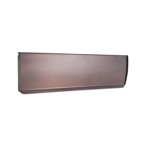 Image of Infinity Decor Solid Brass Vintage Style Internal Letter Plate Tidy Flap Cover 275 x 80mm in Aged Bronze Finish – Front Door Letterbox Interior Plate Cover