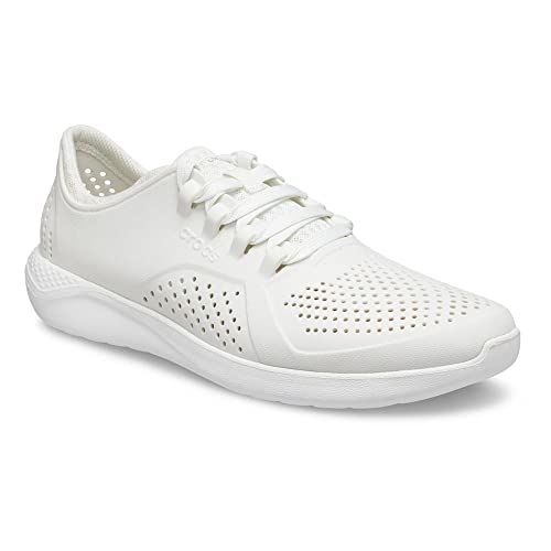 Image of Crocs Men's LiteRide Pacer Sneaker | Comfortable Tennis Shoes, Almost White