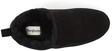 Dearfoams mens Genuine Suede Closed Back Slipper, Black, 9 US | Image 2