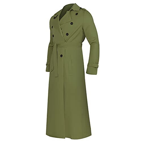 Casaco masculino para inverno masculino fino elegante trench coat casual trespassado lapela manga lo