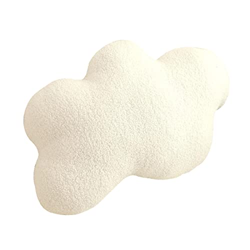 CULASIGN Wolkenkissen, Kissen Wolke Wolkenkissen Kinder Plüschkissen,Dekoratives Kissen für Kinderzimmer Couch Schlafzimmer Sofa (Milchig weiß)