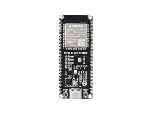 Waveshare ESP32-S3 マイクロコントローラー、2.4GHz Wi-Fi開発ボード、240MHzデュアルコアプロセッサ、ESP32-S3-WROOM-1モジュール、16MBフラッシュ、はんだ付け済みヘッダー付き