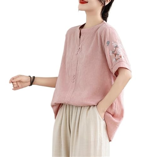 Chemisier hanfu traditionnel brodé pour femme haut d'été fluide
