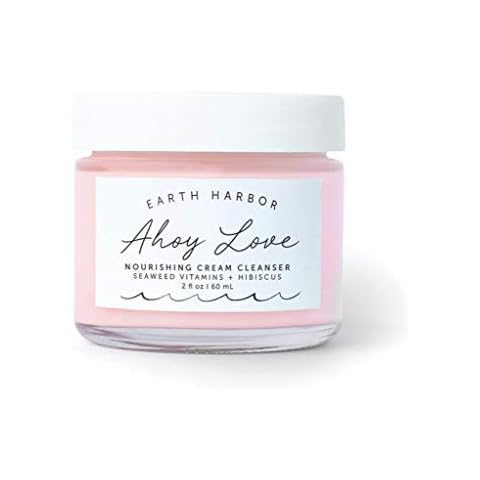 Earth Harbor | AHOY LOVE Nourishing Cream Cleanser - Cleans Without Stripping & Hydrates | Hibiscus + Seaweed Extract + Aloe Juice | 100% Vegan & Botanicals | 2oz Cover