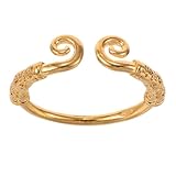 Ajustable et confortable : grâce à sa taille ajustable, cette bague s'adapte à toutes les morphologies et épouse parfaitement votre poignet. bijou de style punk, bague en relief