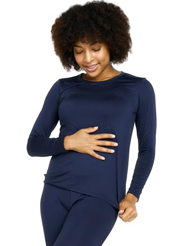 LAPASA Innenfleece Thermounterwäsche Damen Unterhemd, Langarm Oberteil Funktionsunterwäsche (Warm L15/Wärmer L39/Extra warm L42)