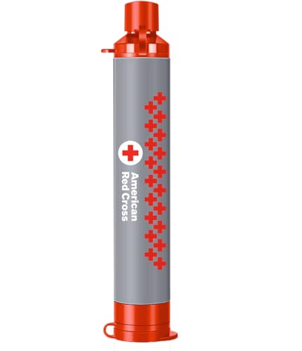 Officially Licensed American Red Cross 4 Stage Water Filter Straw - 1 Pack